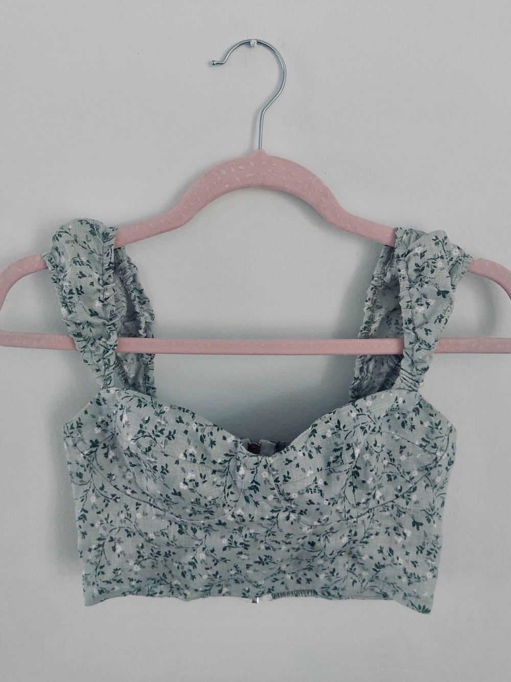 Reformation 100% Linen Clyde Crop Top sz 0